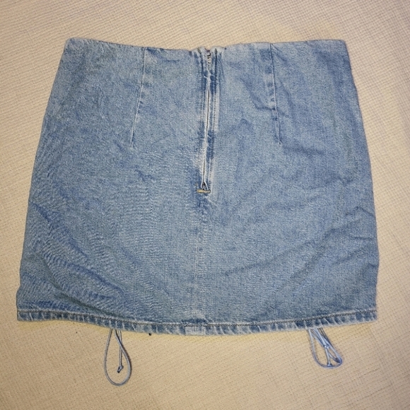 Urban Outfitters BDG Rebecca Lace Up Denim Skirt Size Small High Waist Zip Up - Picture 5 of 11